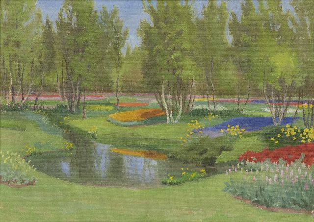 Smorenberg D.  | The Keukenhof, oil on canvas 40.3 x 55.5 cm, signed l.r.