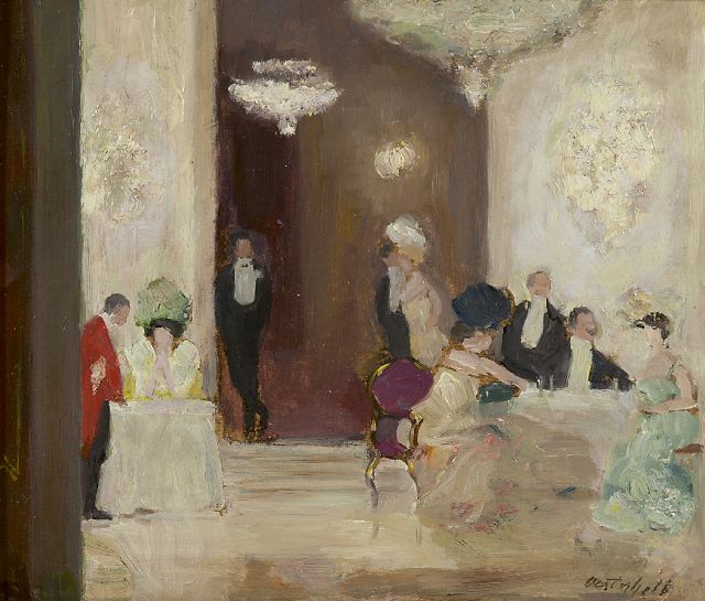 Oesterheld W.  | Nightclub, Berlin, oil on canvas laid down on board 22.5 x 26.5 cm, signed l.r. and painted ca. 1904