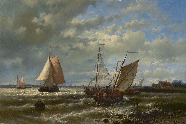 Hulk A.  | At choppy waters, oil on canvas 56.7 x 86.2 cm, signed l.r.