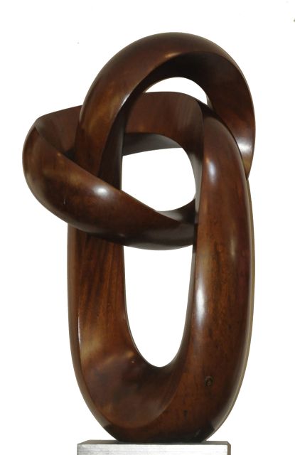 Mader H.J.  | The knot, Iroko 98.0 x 53.0 cm, signed with monogram and executed summer 1989