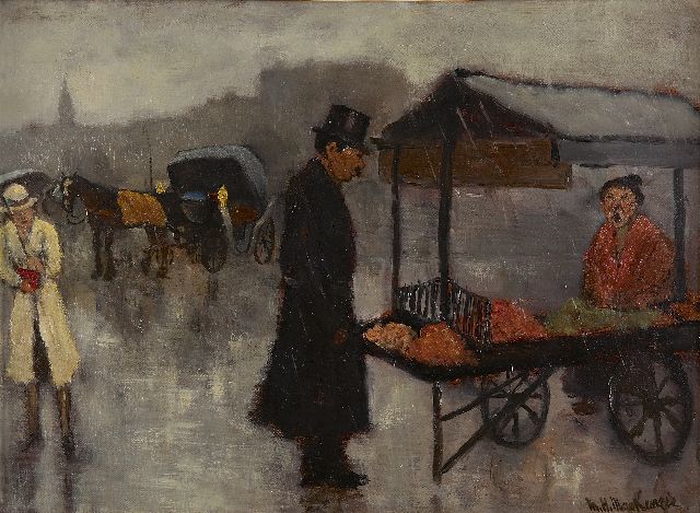 Marie Henri Mackenzie | The market stall, oil on canvas, 33.0 x 44.0 cm, signed l.r.
