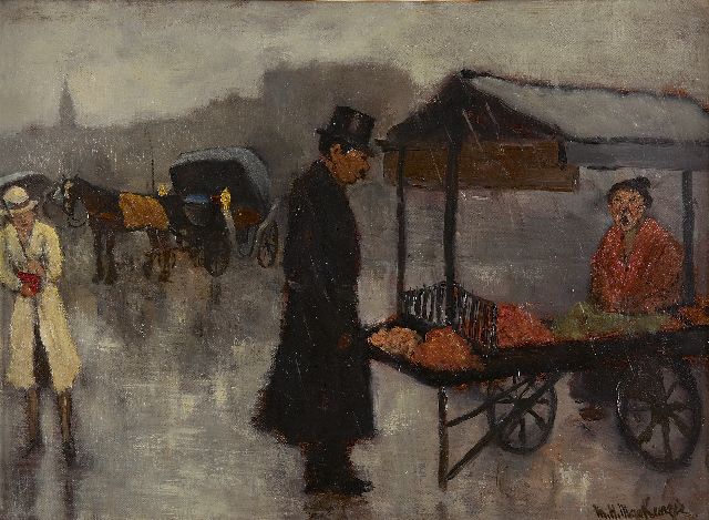 Mackenzie M.H.  | The market stall, oil on canvas 33.0 x 44.0 cm, signed l.r.