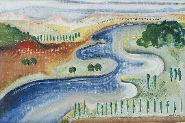 Boers F.H.  | Landscape, oil on canvas 27.2 x 41.0 cm, signed l.r. and on the stretcher and dated 'Paris September 1936' on the reverse