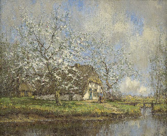 Gorter A.M.  | Farm, oil on canvas 46.7 x 56.7 cm, signed l.r.