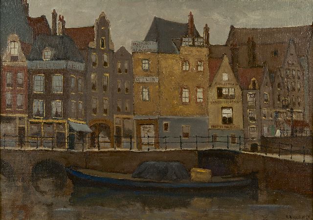 Marie Henri Mackenzie | The Grimnesse lock, Amsterdam, oil on canvas, 49.9 x 70.3 cm, signed l.r.