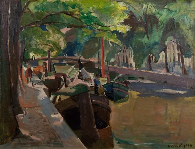 Harrie Kuijten | Sunny Herengracht, oil on canvas, 52.2 x 67.9 cm, signed l.r.