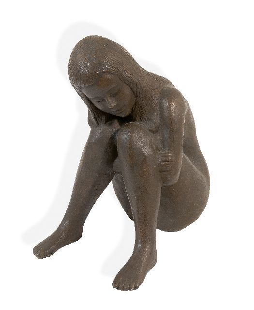 Moser K.  | Melangolia, bronze 31.7 x 14.0 cm, signed with monogram along lower edge