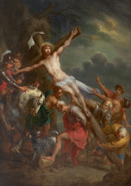 Belgische School, 19e eeuw   | The crucifixion, oil on panel 48.3 x 35.0 cm