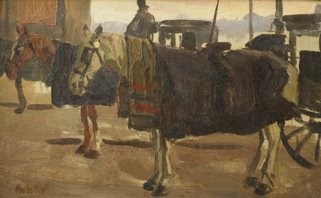 Felicien Bobeldijk | 'Amsterdamse Aapjes', oil on canvas laid down on painter's board, 13.4 x 21.3 cm, signed l.l.