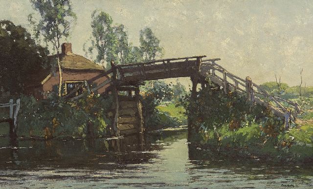 Bodifée J.P.P.  | The Oude Brug, Giethoorn, oil on canvas laid down on panel 41.0 x 64.7 cm, signed l.r.