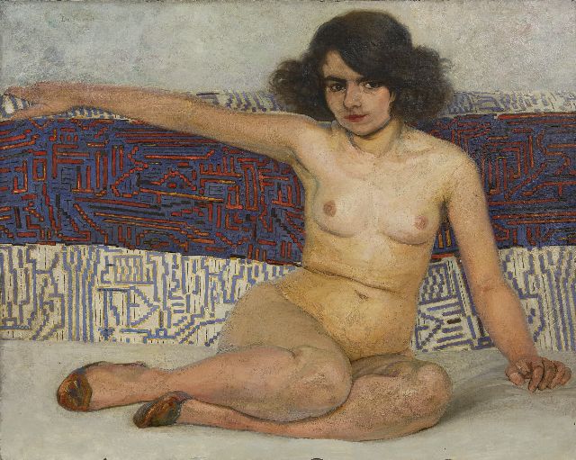 Juliaan de Vriendt | Nude, oil on canvas, 80.2 x 100.3 cm, signed u.l.