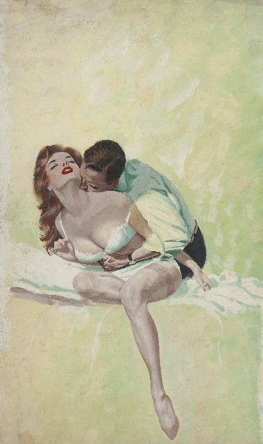 Barton H.L.  | Squeeze play, tempera on board 61.0 x 39.3 cm, signed l.c. under knee and painted ca. 1961