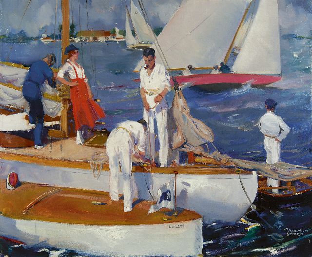 Piet van der Hem | Sailing, oil on canvas, 60.5 x 72.5 cm, signed l.r. and dated Sept. 1917