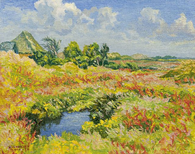 Blok van der Velden A.D.  | Landscape, Texel, oil on canvas 40.2 x 50.3 cm, signed l.l. and dated '72