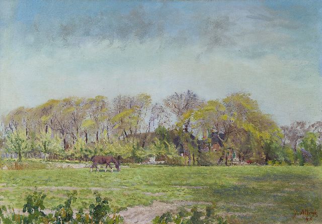 Altink J.  | The farm 'Huninga' near Pieterburen, oil on canvas 50.0 x 70.6 cm, signed l.r. and dated '43