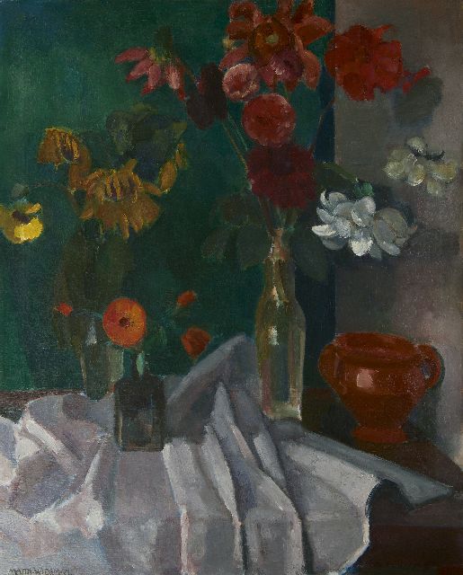 Wiegman M.J.M.  | A still life, oil on canvas 96.1 x 77.2 cm, signed l.l.