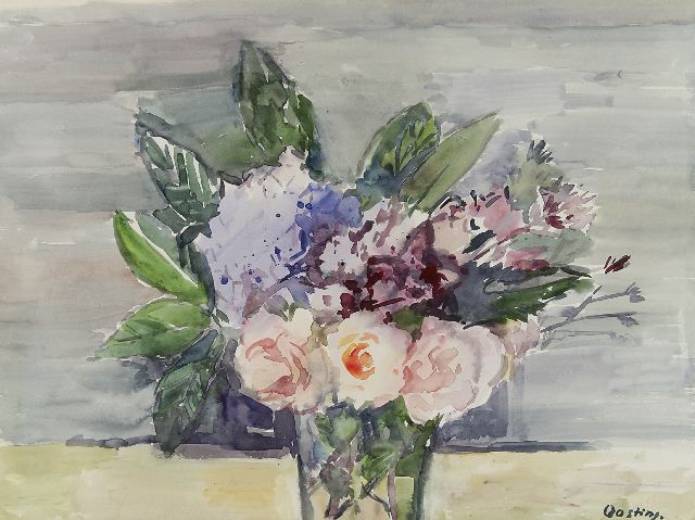 Bieruma Oosting A.J.W.  | Summer flowers, watercolour on paper 50.1 x 67.6 cm