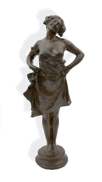 Julien Lorieux | Girl, bronze, 86.5 x 27.0 cm, signed on the base