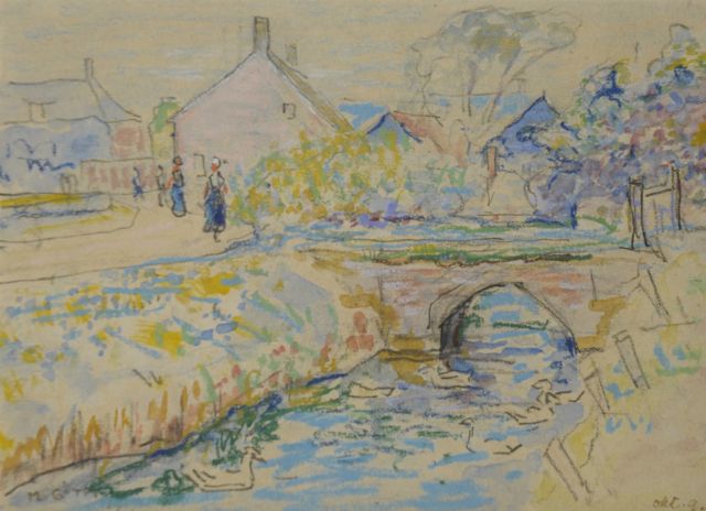 Maurice Góth | A village in Walcheren, Zeeland, pastel and watercolour on paper, 11.2 x 15.8 cm, signed l.l. and dated okt. '9