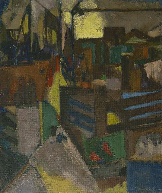 Gerard Koelen | Rooftop view, oil on board, 70.3 x 59.2 cm, signed l.r.