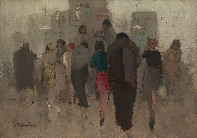 Jan Rijlaarsdam | Caféscène, Parijs, oil on canvas, 50.0 x 70.8 cm, signed l.l.