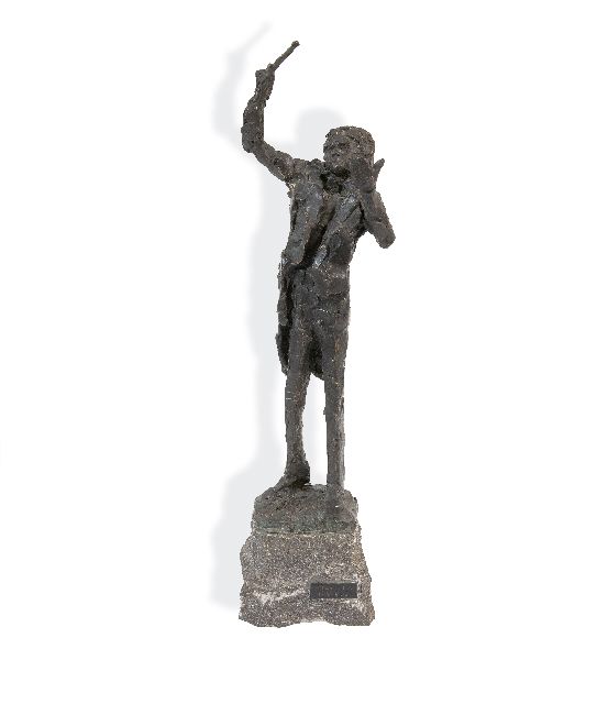 Jits Bakker | The conductor, bronze, 41.0 x 15.0 cm, signed on the base