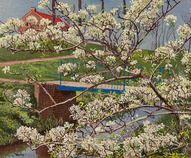 Herman Bieling | Flowering tree, oil on canvas, 38.0 x 45.4 cm, signed l.l.
