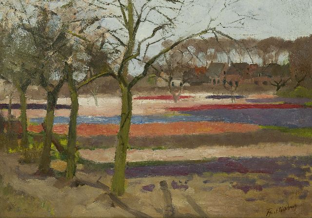 Hart Nibbrig F.  | Bulb fields, oil on canvas 40.3 x 56.5 cm, signed l.r.