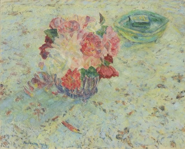 Georges Morren | Roses, oil on canvas, 44.9 x 55.5 cm, signed l.l. and dated 1939