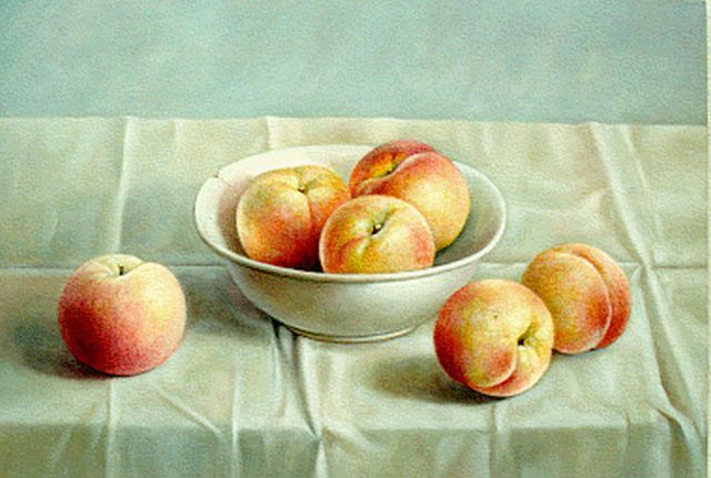 Andras Gombar | Peaches, oil on panel, 30.0 x 40.0 cm, signed l.r.