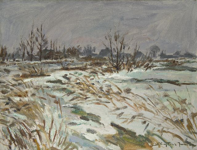 Sluijters jr. J.  | Thaw, Loenersloot, oil on canvas 60.1 x 80.2 cm, signed l.r.