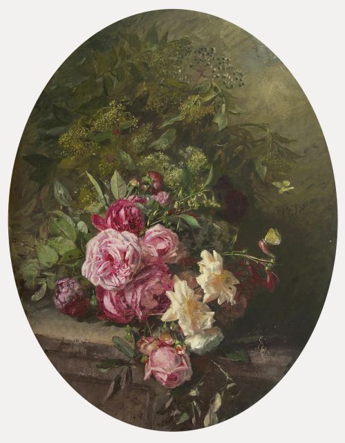 Anna Peters | A still life with roses, oil on canvas, 91.0 x 69.5 cm, signed l.r.