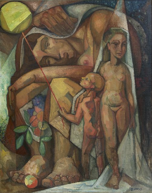 Hendrikus Jacobus Eshuijs | Fertility, oil on canvas, 92.0 x 72.0 cm, signed l.r. and painted ca. 1950-'60