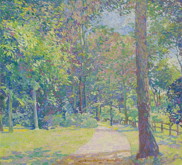 Hessel de Boer | A sunny day in the park, oil on canvas, 49.1 x 53.7 cm, signed l.m.