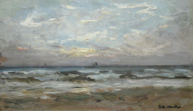 Morgenstjerne Munthe | The Noordzee, oil on painter's board, 25.0 x 42.1 cm, signed l.r.