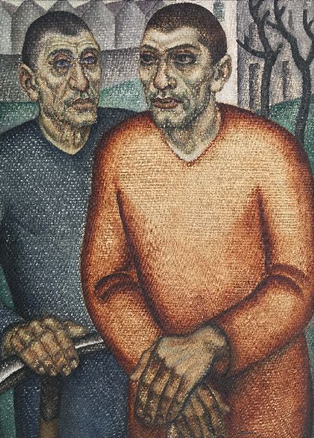 Jan Pzn. Franken | The hard workers, oil on canvas, 69.5 x 95.1 cm, signed l.r. and dated '28