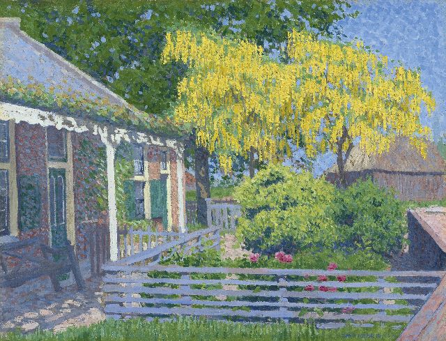 Ferdinand Hart Nibbrig | Laburnum, oil on canvas, 31.7 x 40.1 cm, signed l.r. and dated 1902