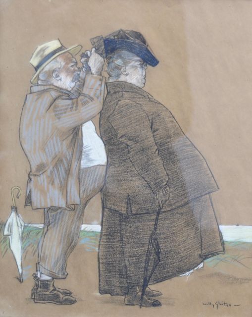 Sluiter J.W.  | A helping hand, pastel on paper 38.7 x 31.6 cm, signed l.r.