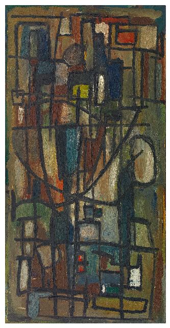 Snijders A.C.  | Park, oil on board 90.0 x 45.5 cm, signed l.r. and dated 1956 on the reverse