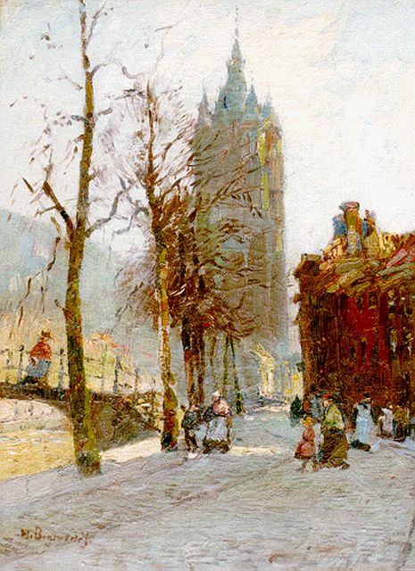 Herman Bogman jr. | A view of Delft, oil on canvas, 40.0 x 30.0 cm, signed l.l.