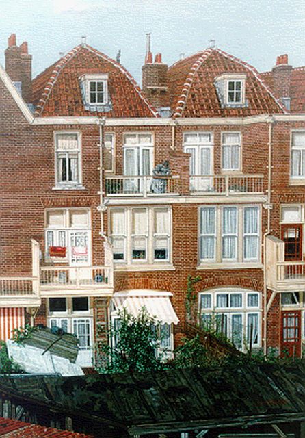 Hendriks A.  | Houses, The Hague, oil on canvas 63.5 x 45.3 cm, signed l.r.