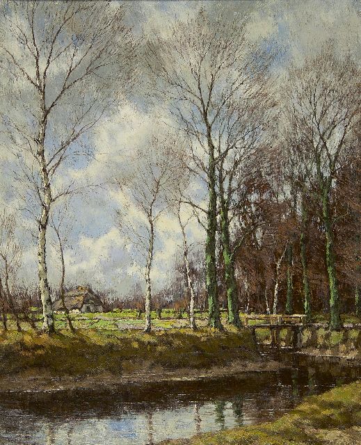 Arnold Marc Gorter | A farm near the Vordense Beek, oil on canvas, 56.6 x 46.1 cm, signed l.r.
