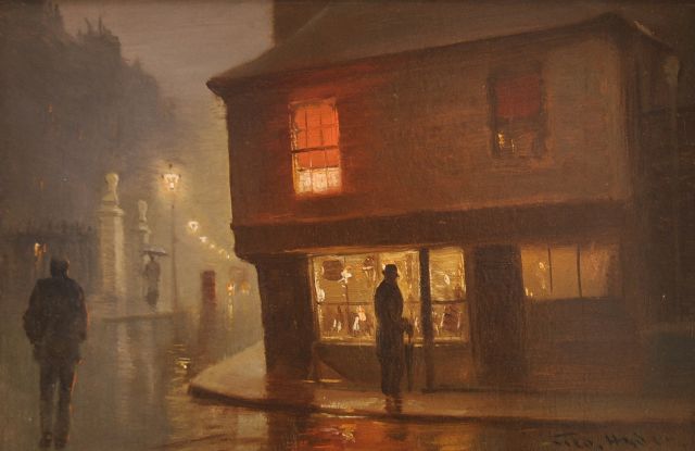 George Hyde-Pownall | The Old Curiosity Shop,Portsmouth Street,  Londen, 15.2 x 23.2 cm, signed l.r. and on the reverse