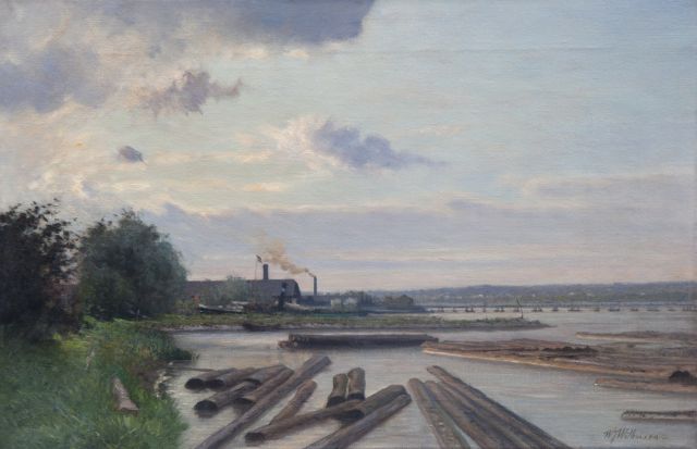 Willem Jan Willemsen | Harbour, oil on canvas, 34.3 x 51.3 cm, signed l.r.
