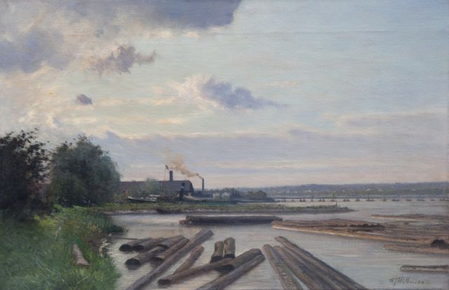 Willemsen W.J.  | Harbour, oil on canvas 34.3 x 51.3 cm, signed l.r.