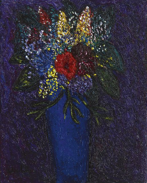 Ferry Slebe | Flowers, oil on canvas, 30.0 x 24.2 cm, signed l.l.