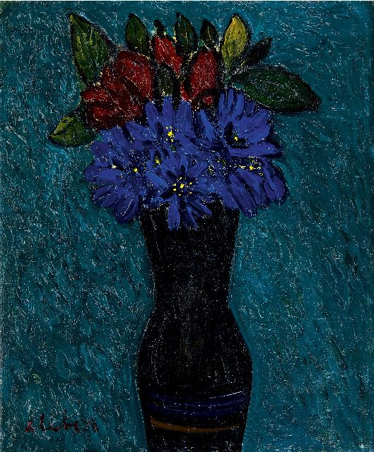 Ferry Slebe | Flowers, oil on canvas, 30.1 x 25.1 cm, signed l.l. and dated '50