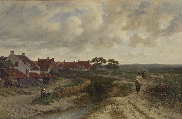 Salomon Verveer | Settlements in the dunes in Scheveningen, oil on canvas, 39.0 x 61.0 cm, signed l.r. and dated '71
