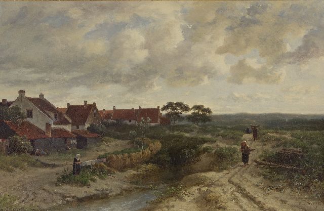 Verveer S.L.  | Settlements in the dunes in Scheveningen, oil on canvas 39.0 x 61.0 cm, signed l.r. and dated '71