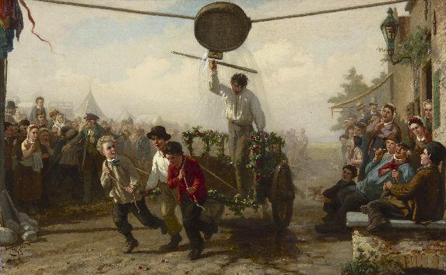 Seben H. van | On the springfair, oil on canvas 56.7 x 91.0 cm, signed l.l.